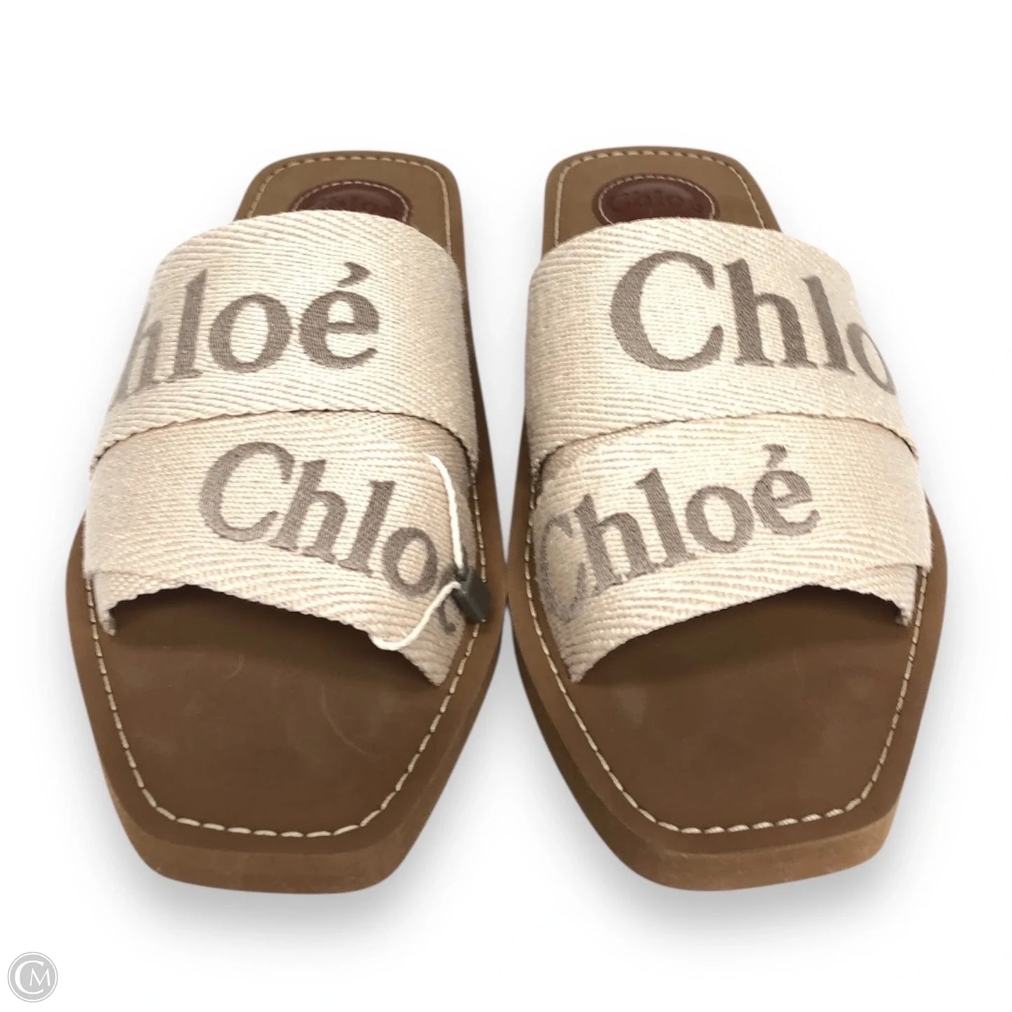 Sandals Luxury Designer By Chloe In Beige, Size: 9