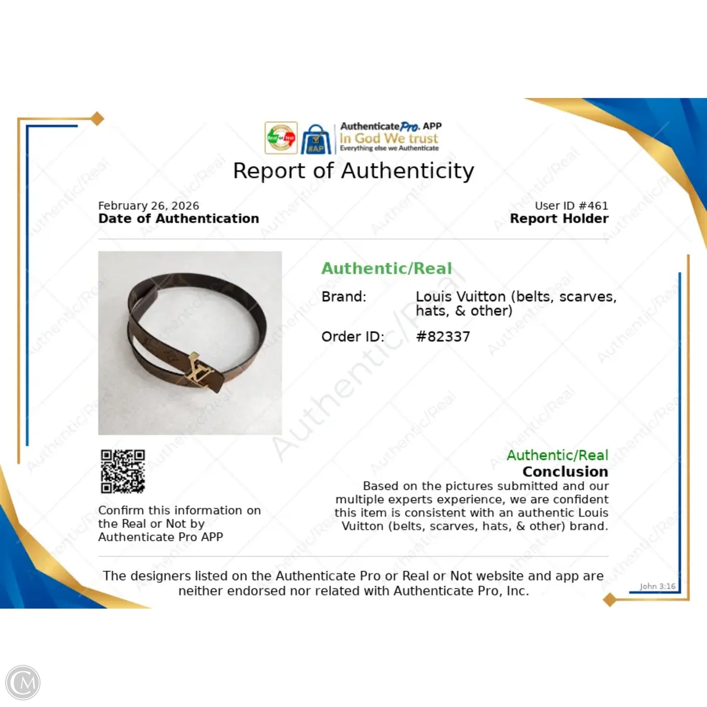 Belt Luxury Designer By Louis Vuitton