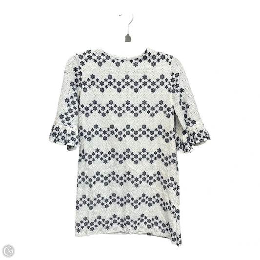 Dress Casual Short By Vineyard Vines In Blue & White, Size: Xxs