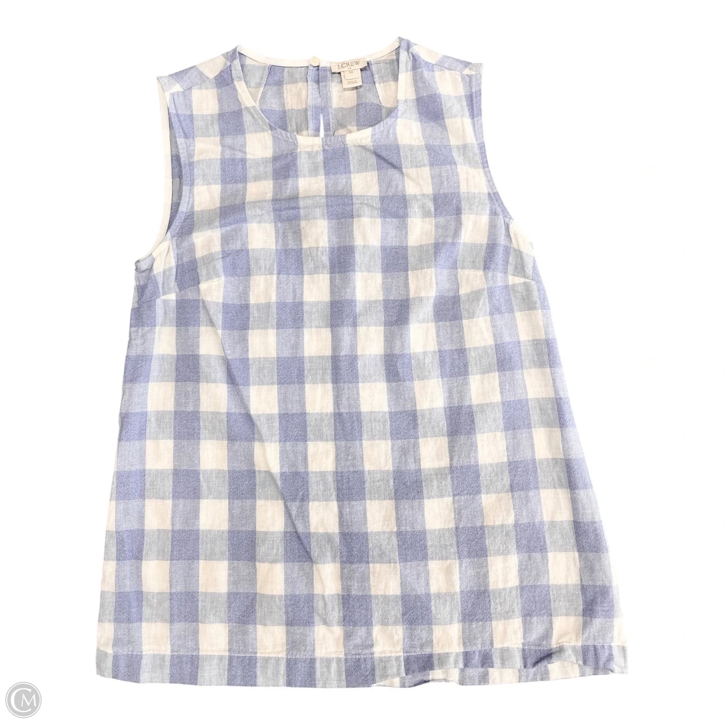 Top Sleeveless By J. Crew In Blue & White, Size: 0