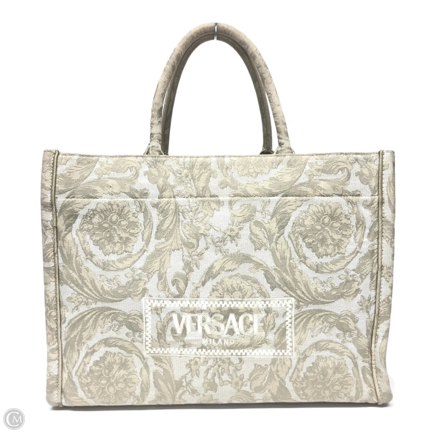 Tote Luxury Designer By Versace, Size: Medium