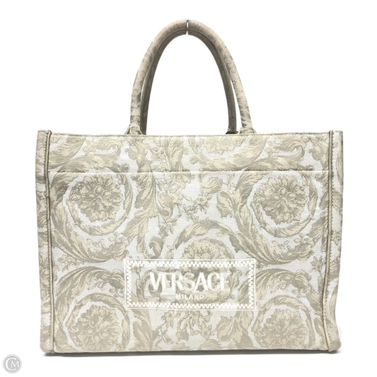 Tote Luxury Designer By Versace, Size: Medium