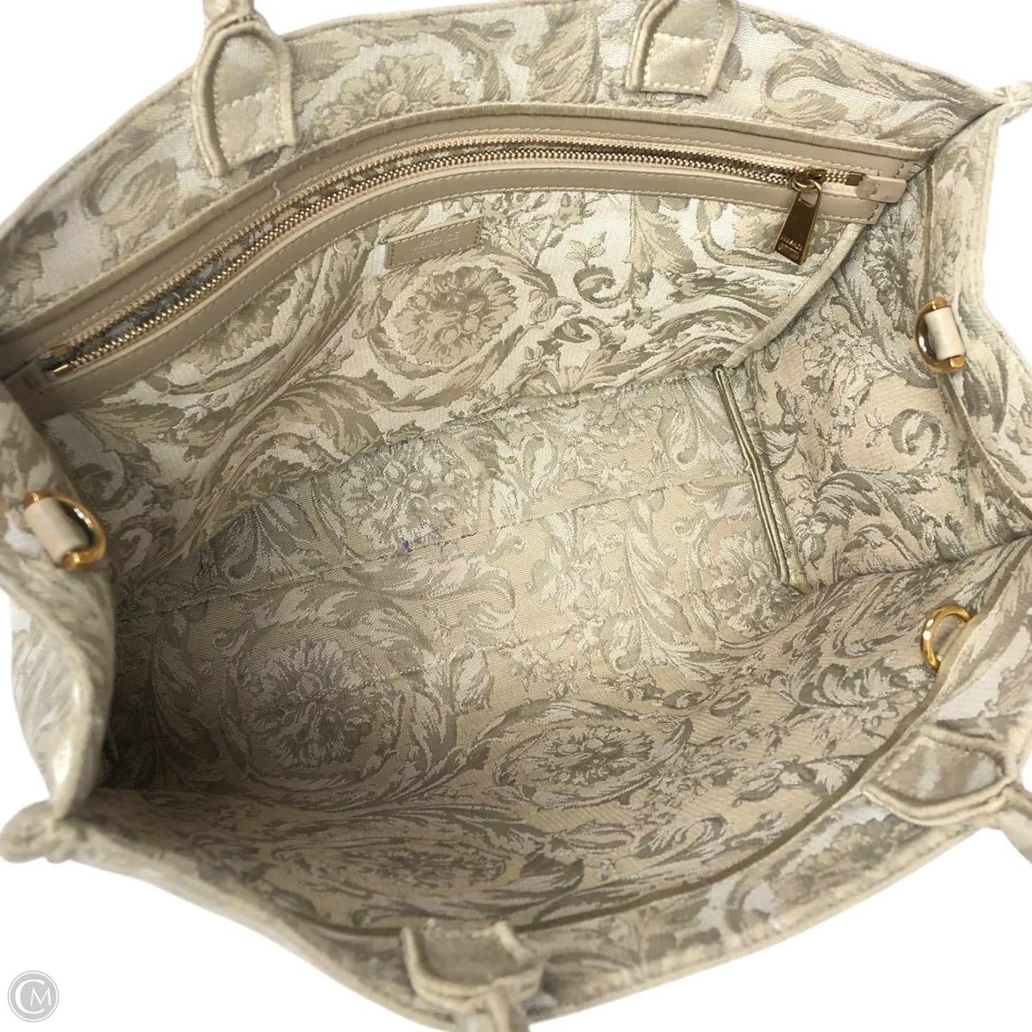 Tote Luxury Designer By Versace, Size: Medium