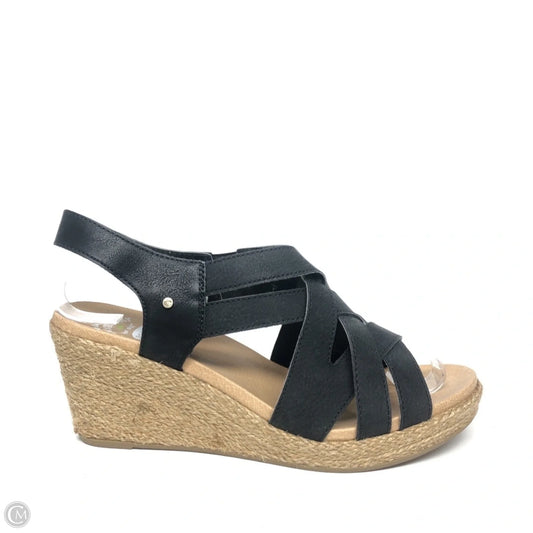 Sandals Heels Wedge By Dr Scholls In Black, Size: 7.5