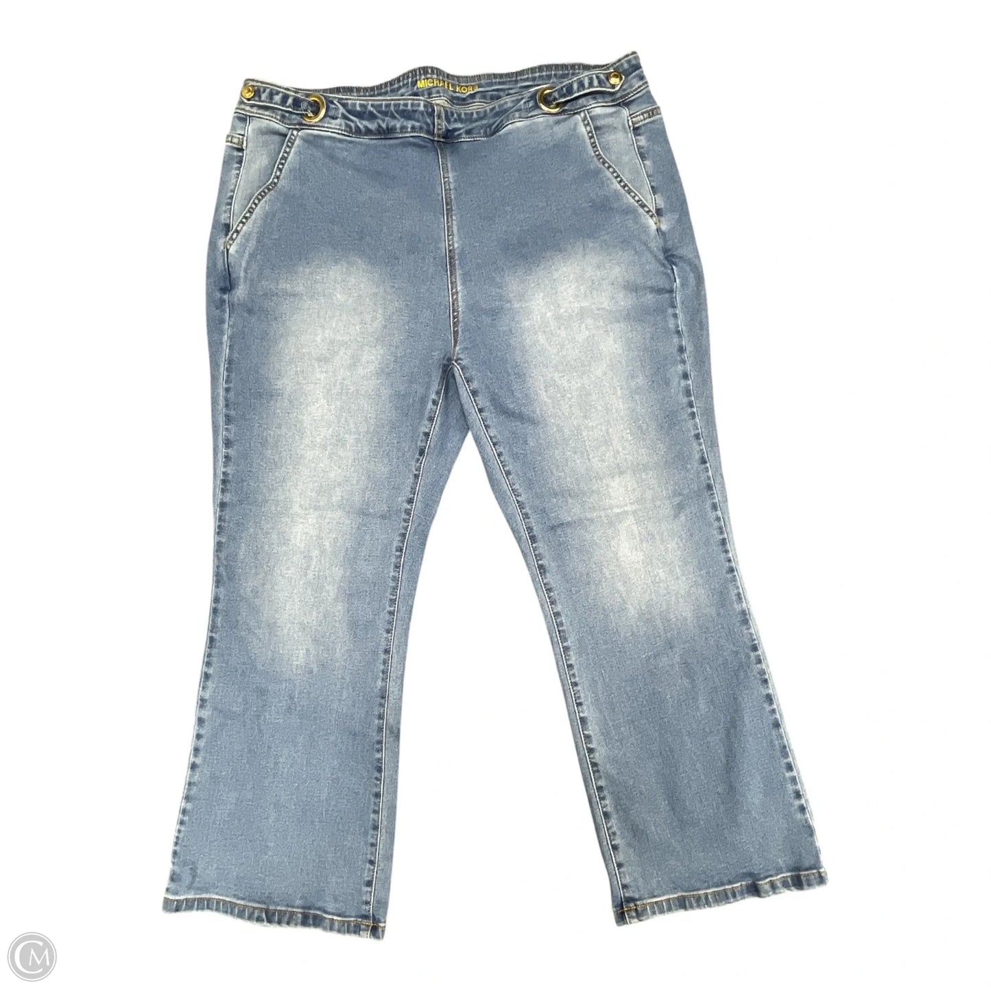 Jeans Cropped By Michael By Michael Kors In Blue Denim, Size: 16