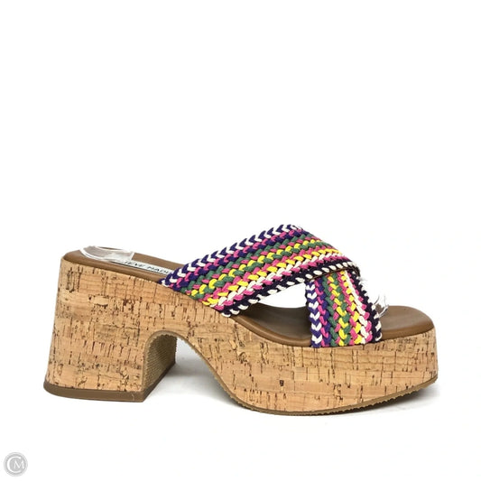 Sandals Heels Platform By Steve Madden In Multi, Size: 9