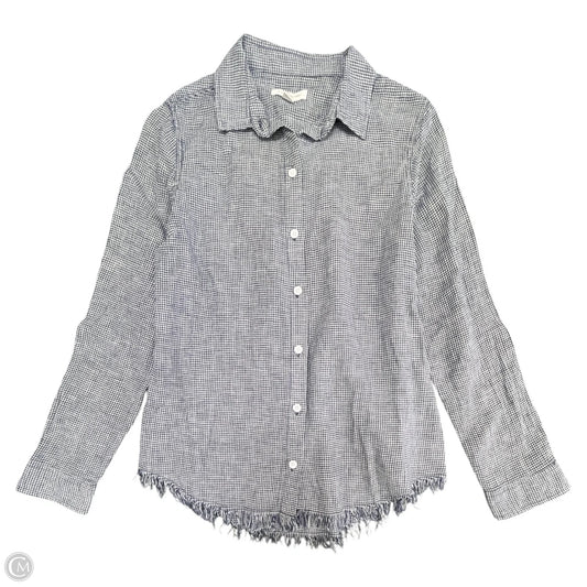 Top Long Sleeve By Beachlunchlounge In Blue & White, Size: S