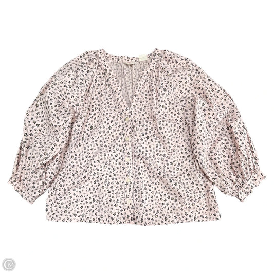 Top Long Sleeve By Levis In Black & Pink, Size: Xs