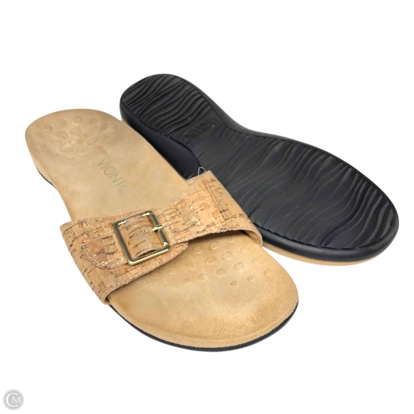 Sandals Flats By Vionic In Beige, Size: 10