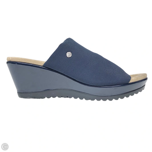 Sandals Heels Wedge By Anne Klein In Navy, Size: 10