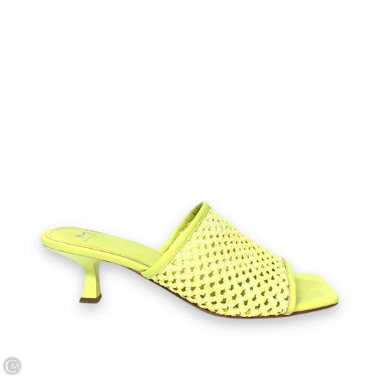 Sandals Heels Kitten By Marc Fisher In Yellow, Size: 10