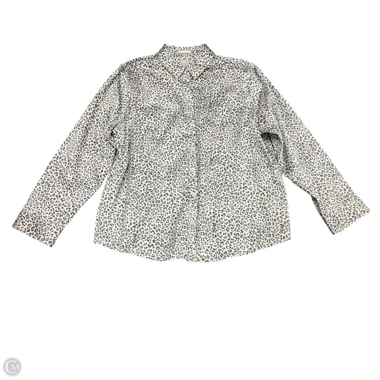Top Long Sleeve By Chicos In Grey, Size: 18