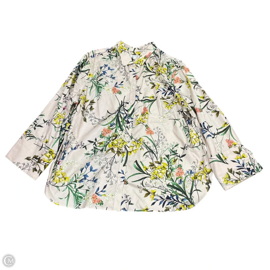 Top Long Sleeve By Chicos In Multi-colored, Size: 18