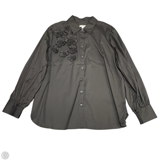 Top Long Sleeve By Chicos In Black, Size: 18