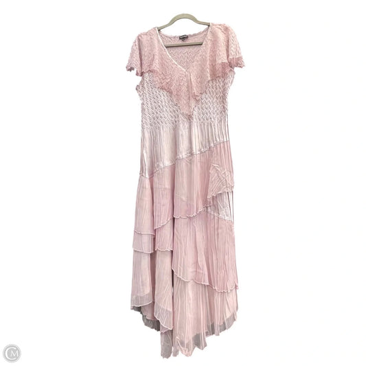 Dress Casual Midi By Komarov In Pink, Size: L