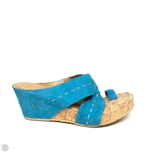 Sandals Heels Wedge By Donald Pliner In Blue, Size: 7.5