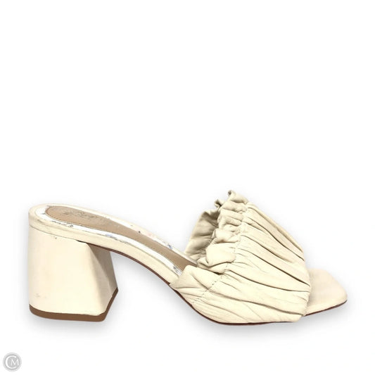 Sandals Heels Block By Antonio Melani In Cream, Size: 6
