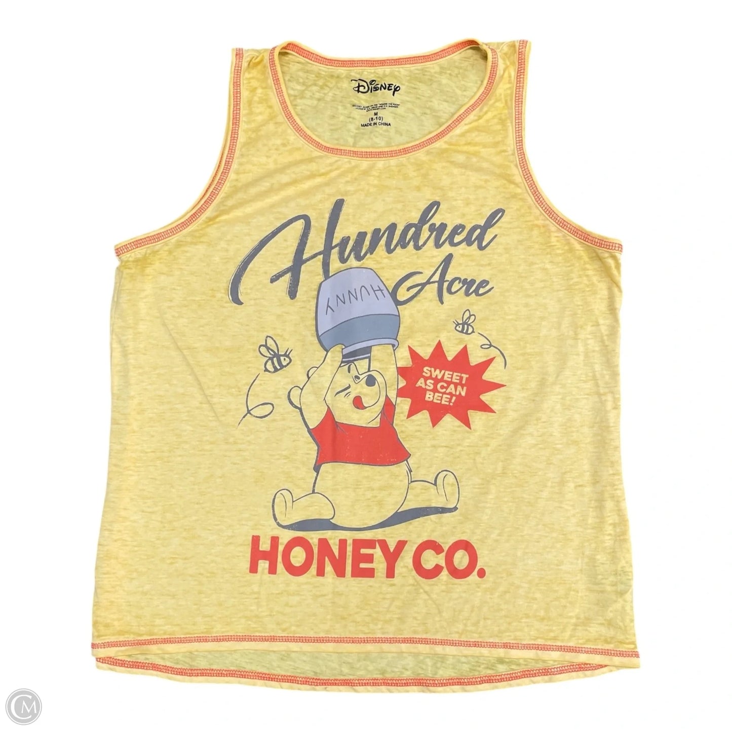Top Sleeveless By Disney In Yellow, Size: M