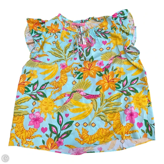 Blouse Short Sleeve By Rose And Olive In Multi-colored, Size: L