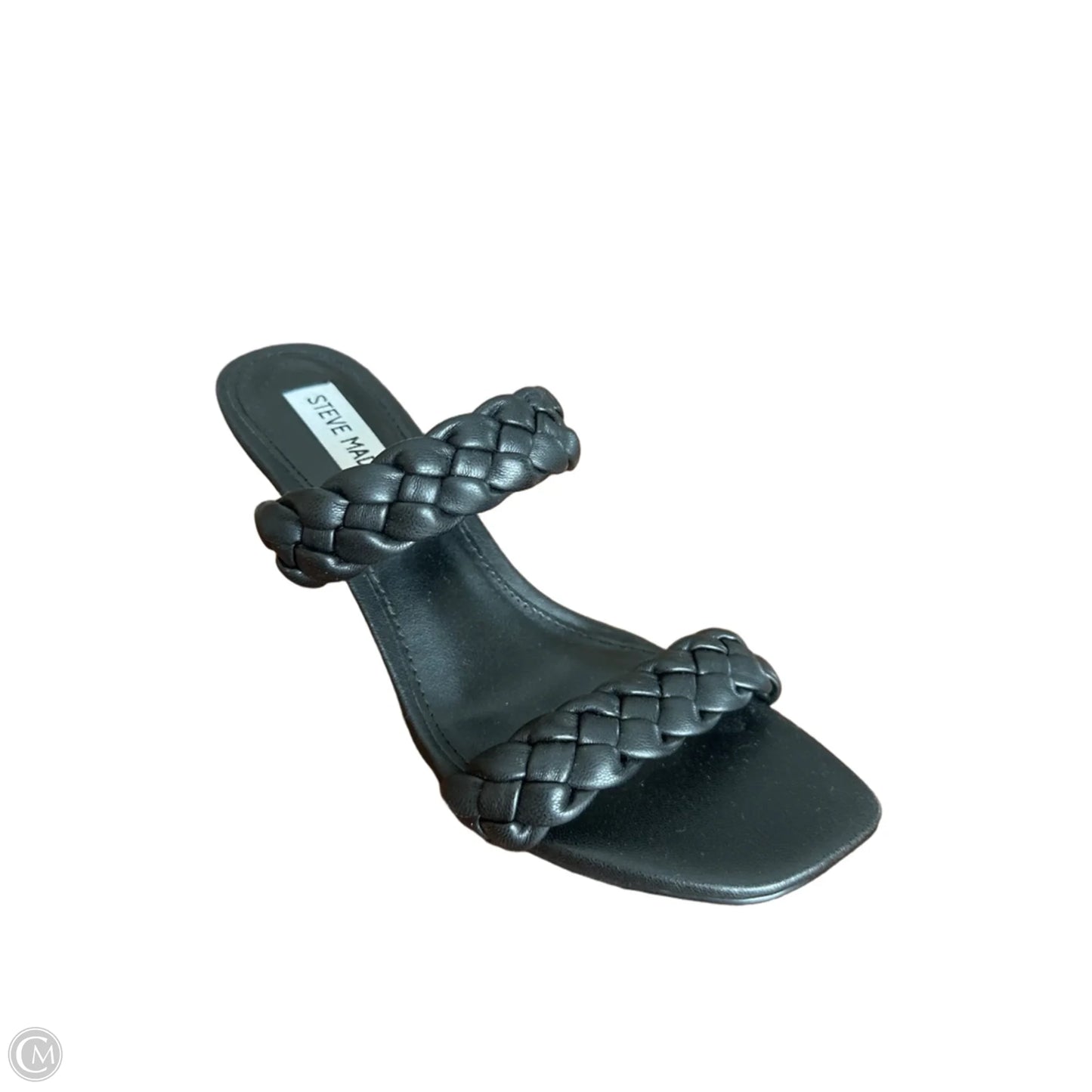 Sandals Heels Block By Steve Madden In Black, Size: 6.5