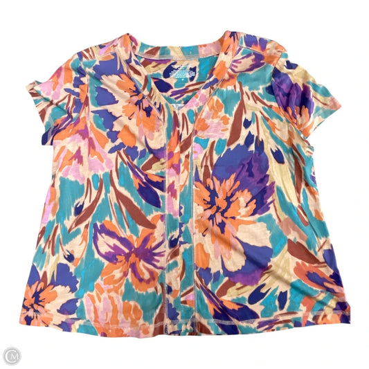 Top Short Sleeve By West Bound In Multi-colored, Size: Lp