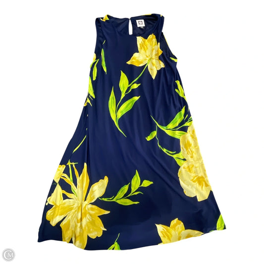 Dress Casual Short By Anne Klein In Blue & Yellow, Size: 6