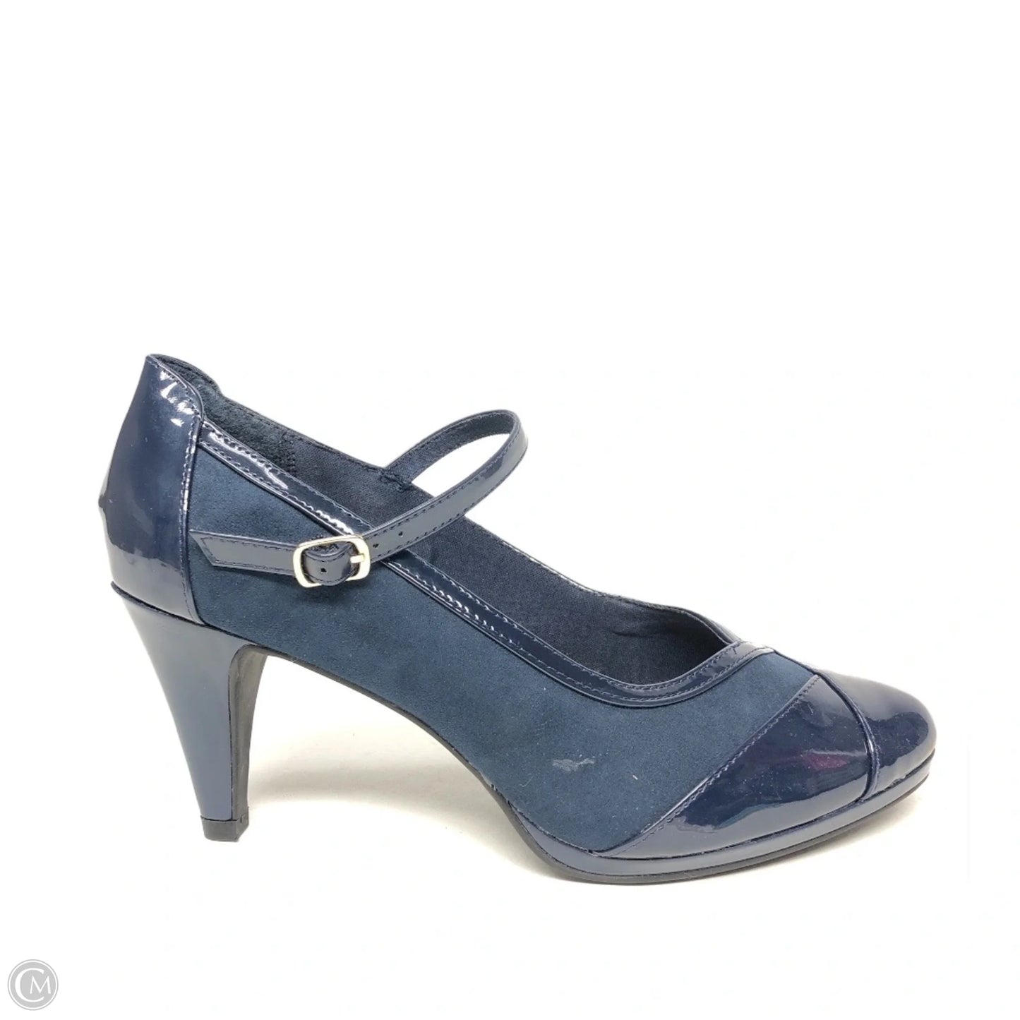 Shoes Heels Block By Dexflex In Navy, Size: 10