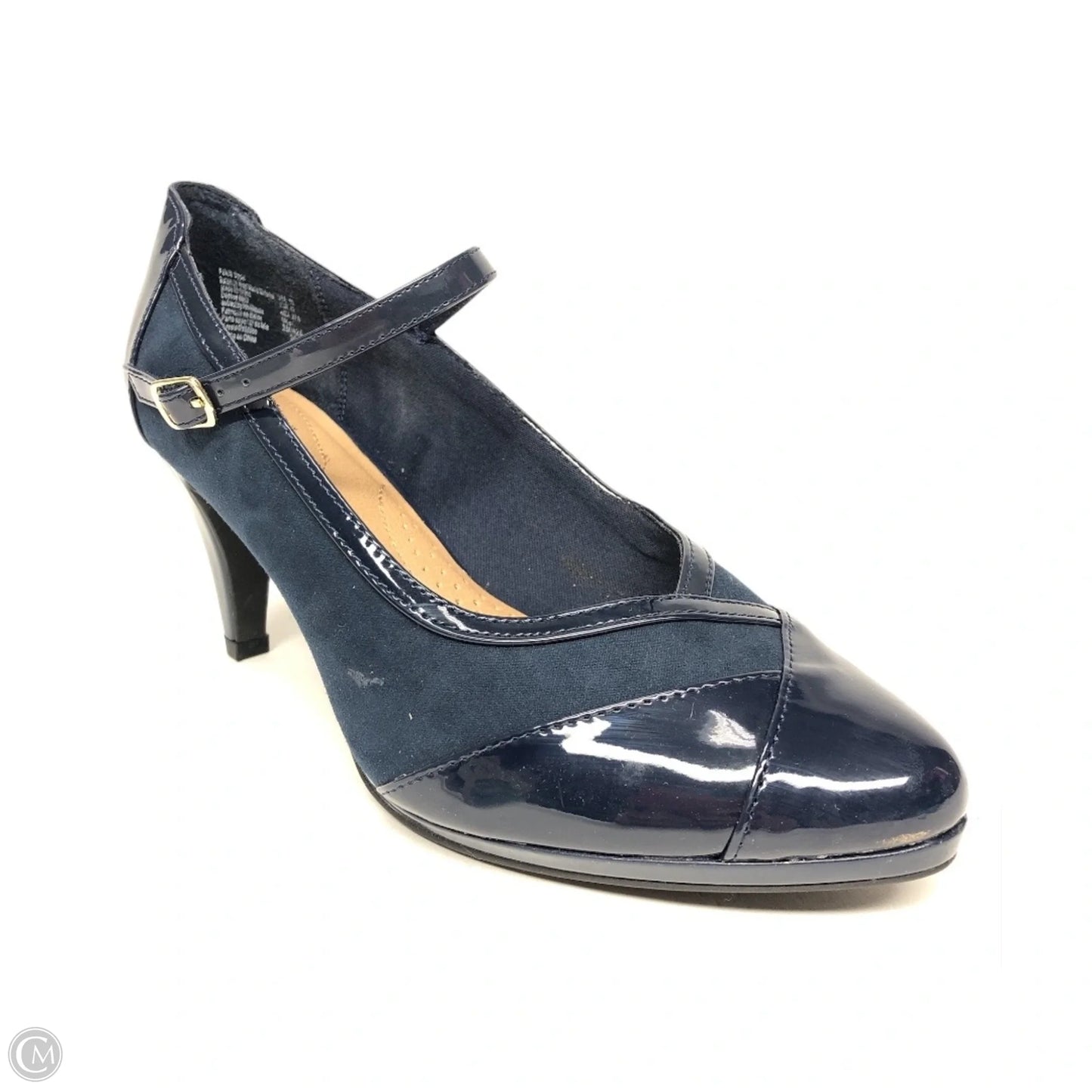 Shoes Heels Block By Dexflex In Navy, Size: 10