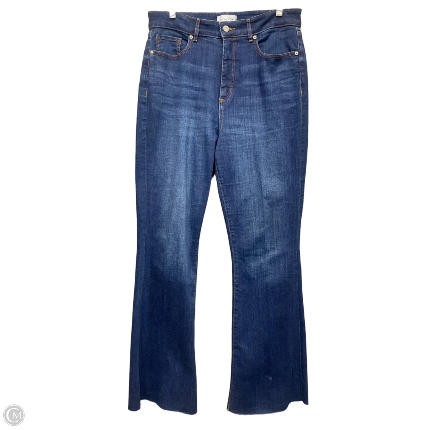 Jeans Flared By Loft In Blue Denim, Size: 10