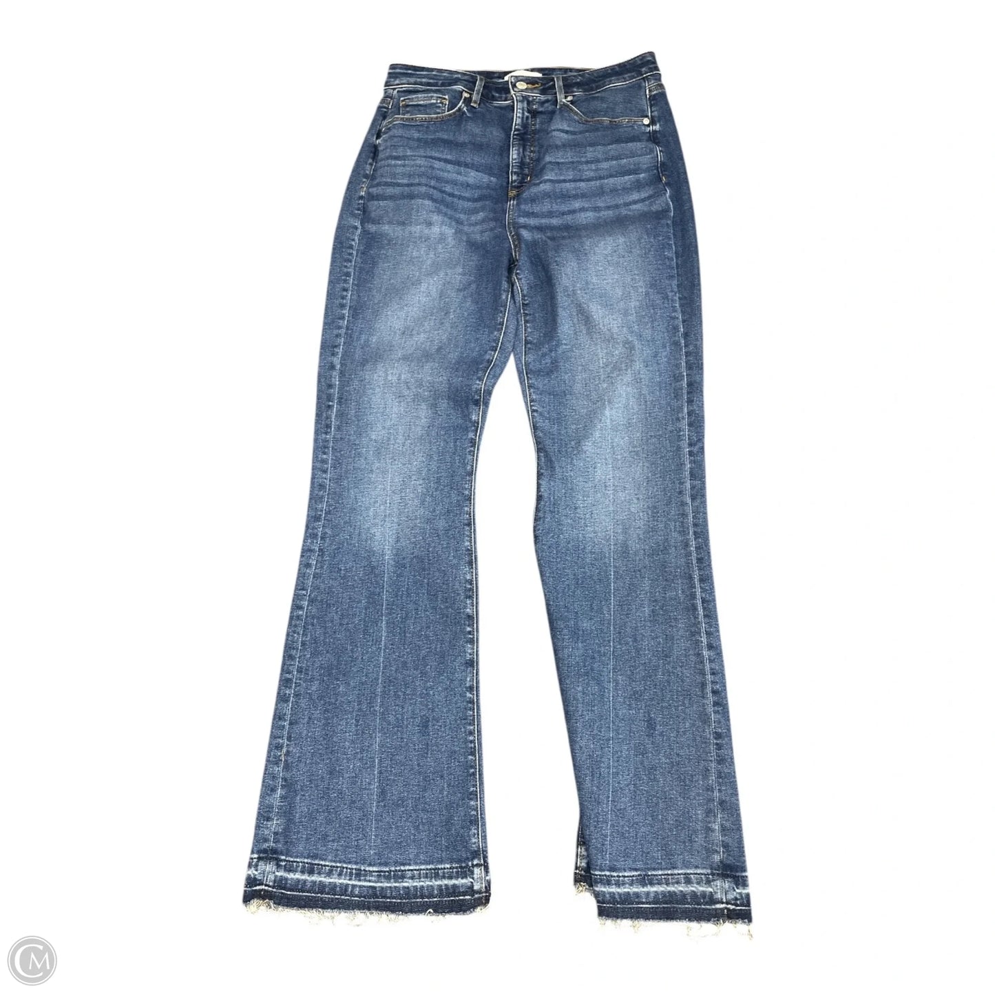 Jeans Flared By Loft In Blue Denim, Size: 10