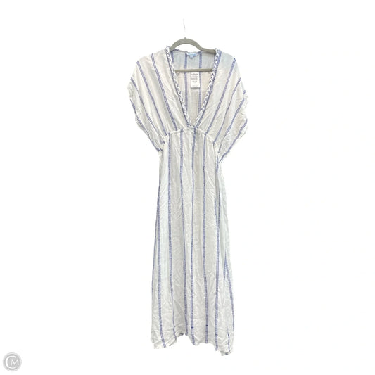 Dress Casual Midi By Blue Island In Blue & White, Size: M