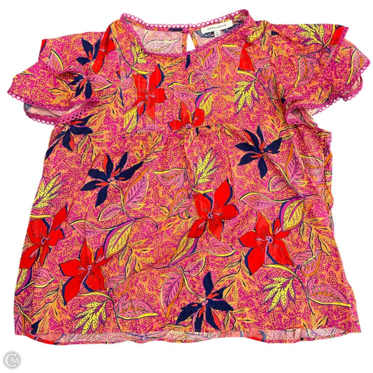 Top Short Sleeve By Rose And Olive In Multi-colored, Size: Xl