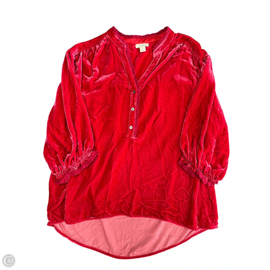Top 3/4 Sleeve By Sundance In Red, Size: L