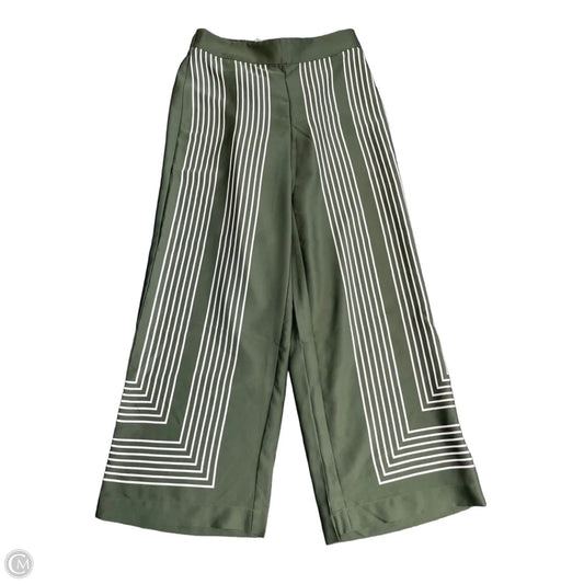 Pants Wide Leg By Loft In Green & White, Size: Xsp