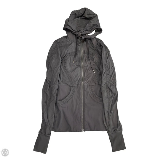 Athletic Jacket By Lululemon In Black & Grey, Size: 2