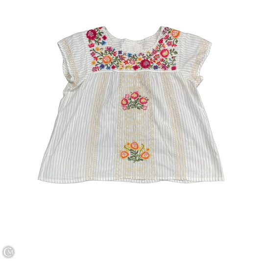 Top Short Sleeve By Johnny Was In Multi-colored, Size: L