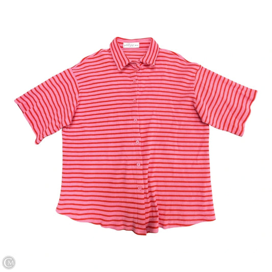 Top Short Sleeve By Petal & Pup In Pink & Red, Size: M