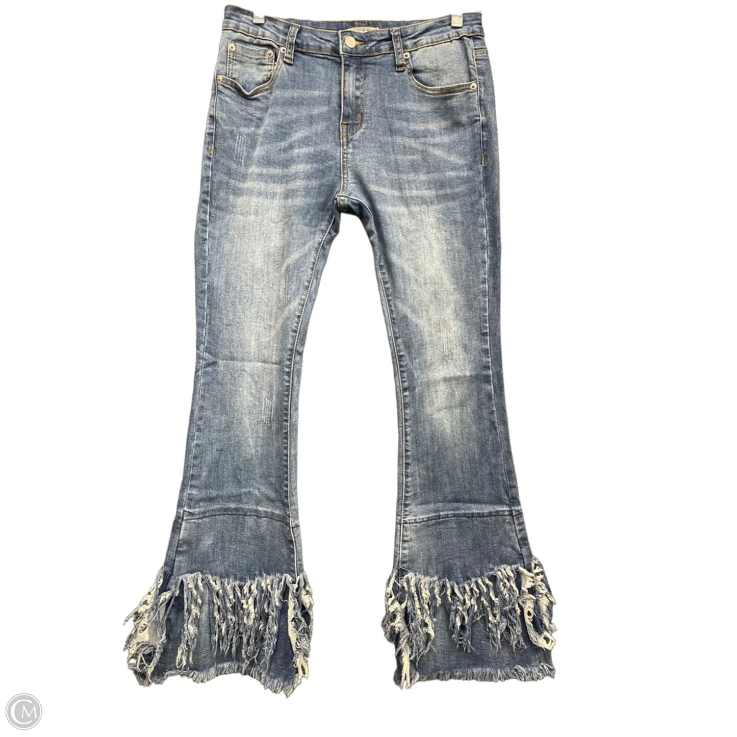 Jeans Flared By Luxe In Blue Denim, Size: 8