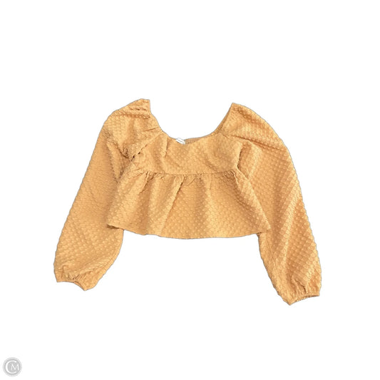 Blouse Long Sleeve By Clothes Mentor In Orange, Size: S