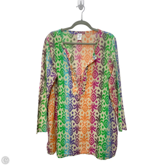 Swimwear Cover-up By Clothes Mentor In Multi-colored, Size: L