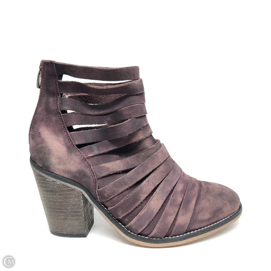 Boots Ankle Heels By Free People In Purple, Size: 8