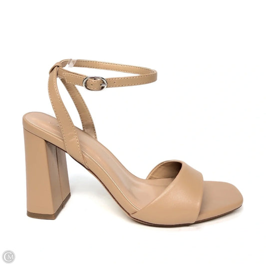 Sandals Heels Block By A New Day In Beige, Size: 8