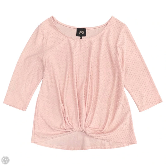 Top Short Sleeve By W5 In Pink, Size: M