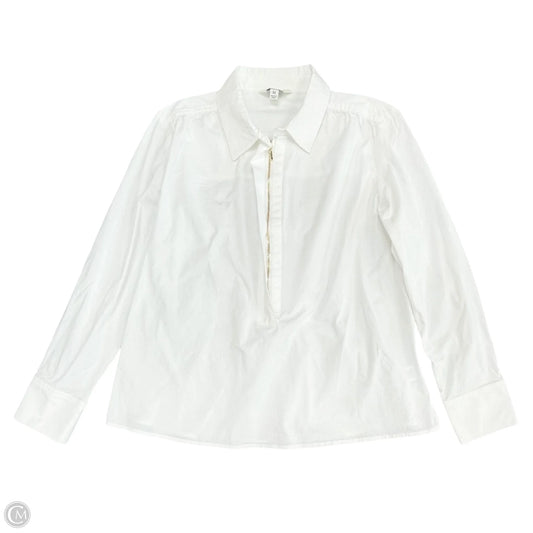 Top Long Sleeve By Clothes Mentor In White, Size: M