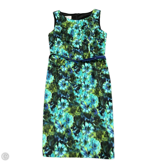Dress Work By Kasper In Blue & Green, Size: 4