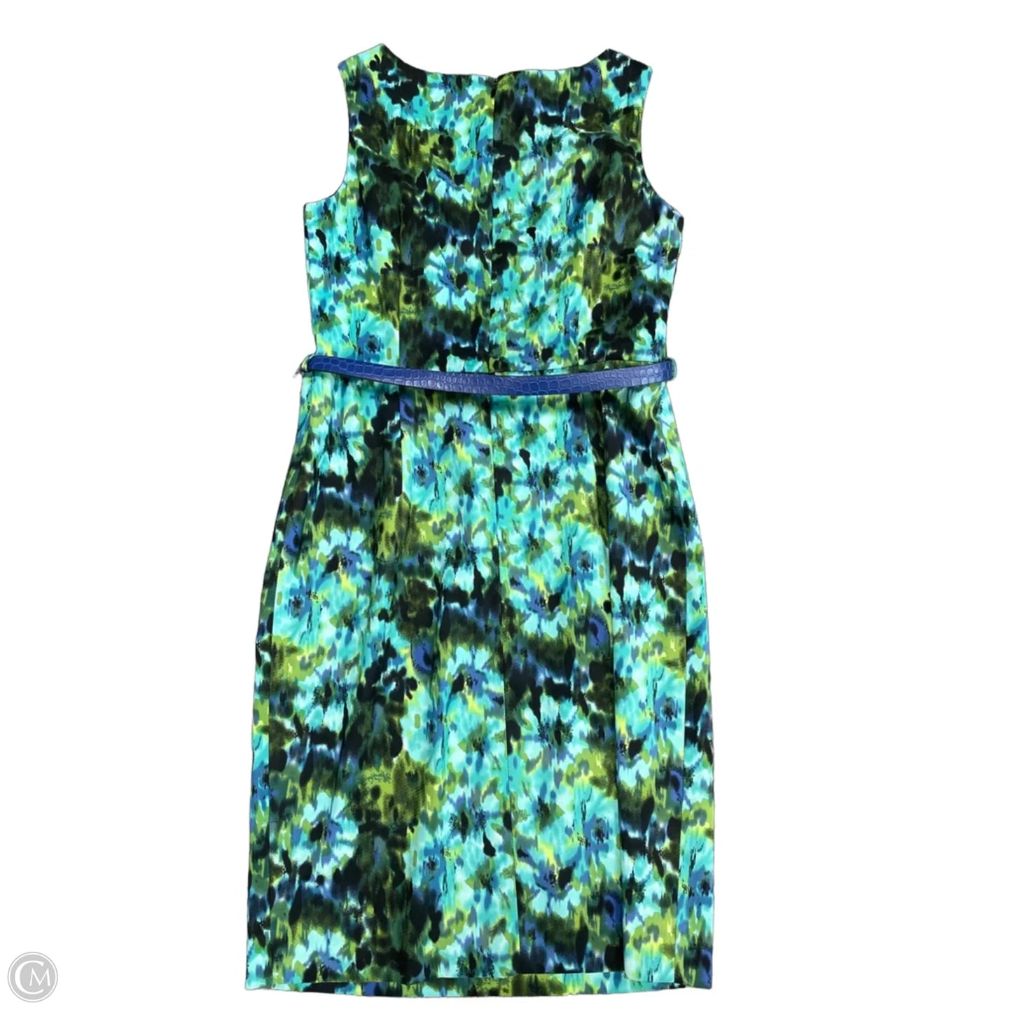 Dress Work By Kasper In Blue & Green, Size: 4