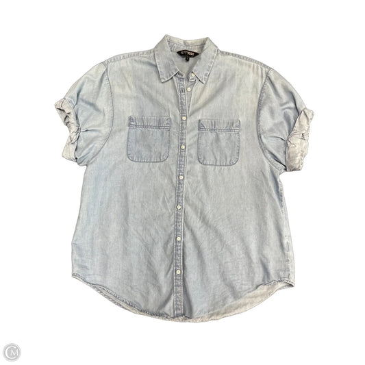 Top Short Sleeve By Express In Blue, Size: Xs