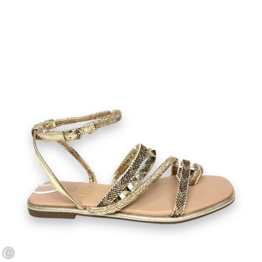 Sandals Flats By Sugar In Gold, Size: 6.5