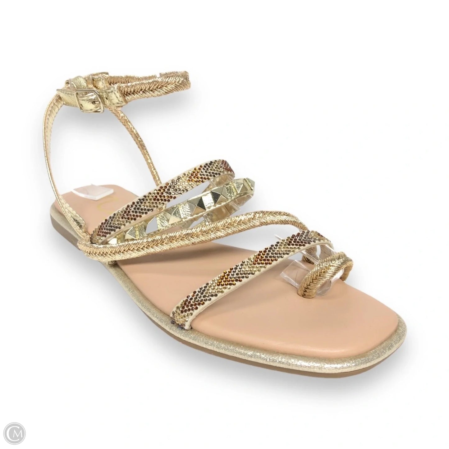 Sandals Flats By Sugar In Gold, Size: 6.5