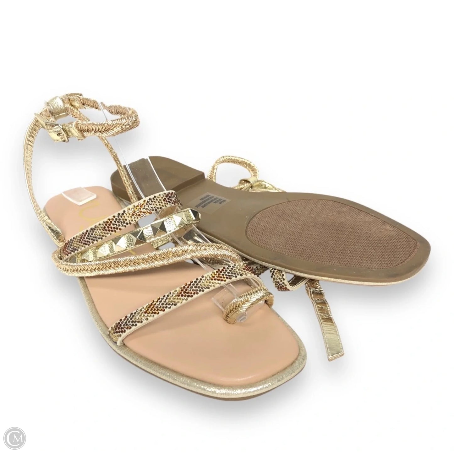 Sandals Flats By Sugar In Gold, Size: 6.5